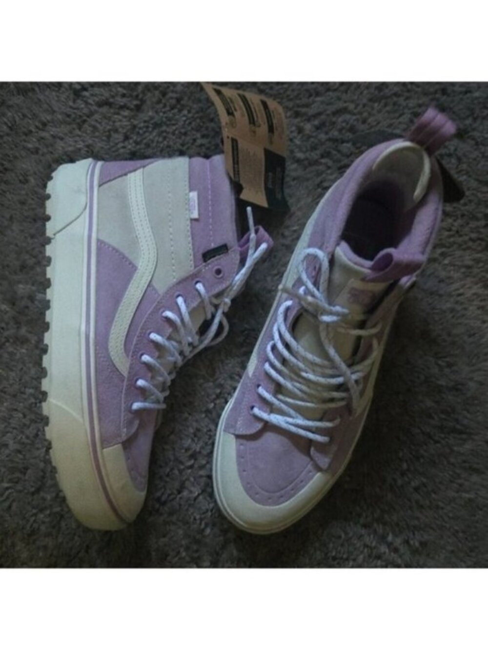 Vans Sk8-Hi MTE-2 Primaloft Women Size 10.5 Lavender & Cream High-Top  0826